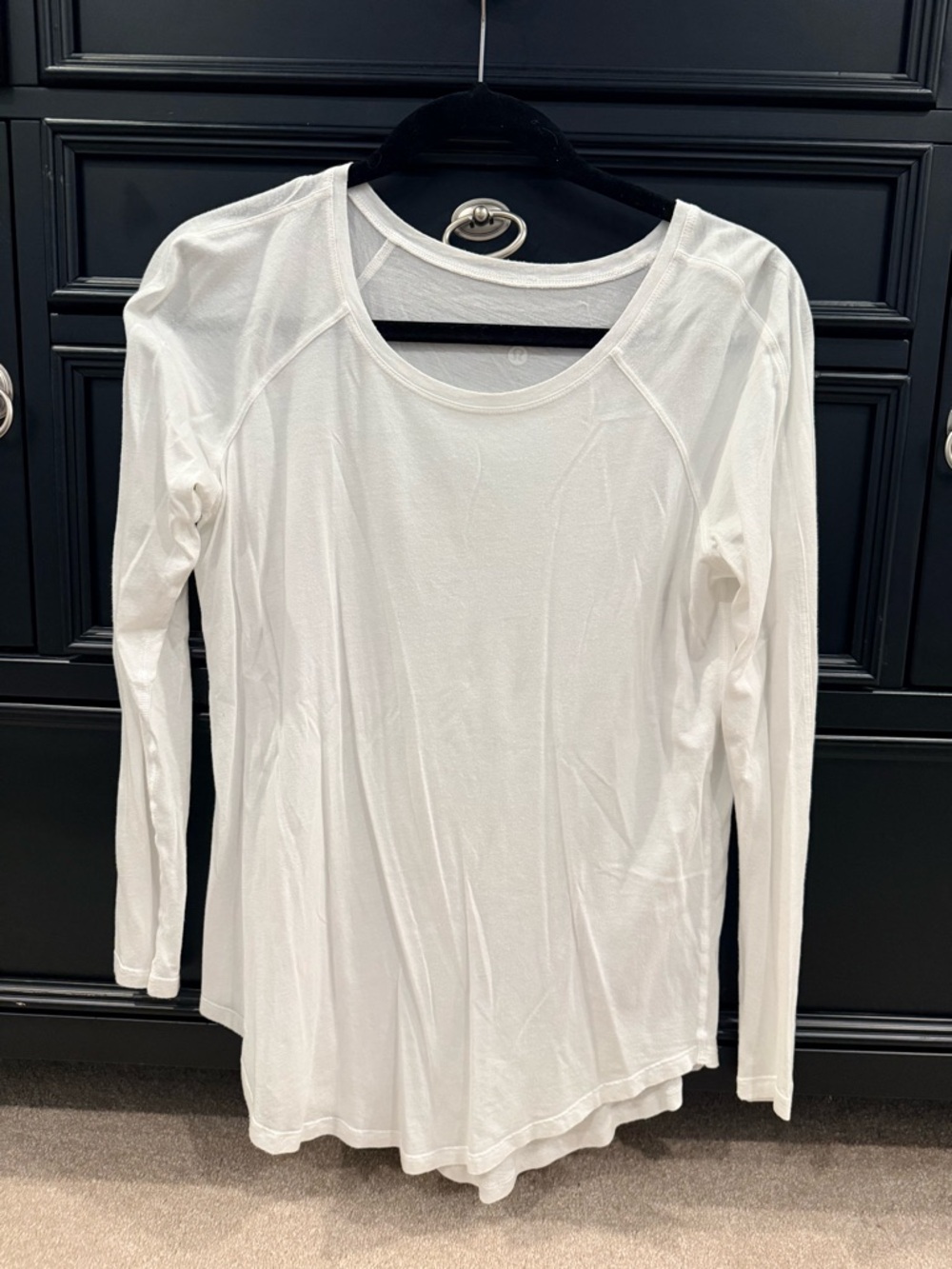 Lululemon Women's White Long-Sleeve Base Layer Size 6